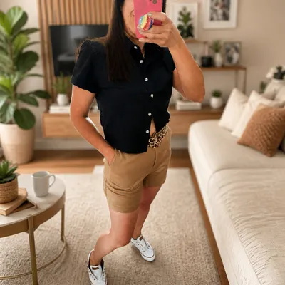 Bermuda Viscose Sarjado Com Forro