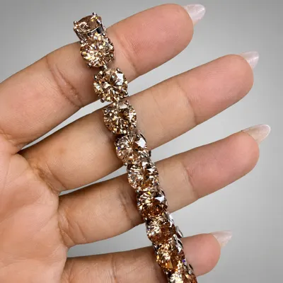 Pulseira Riviera Zircônia Champagne 8mm