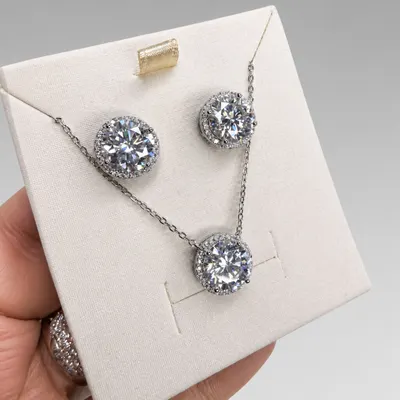 BRINCO PONTO DE LUZ MOISSANITE CRAVEJADO 9mm