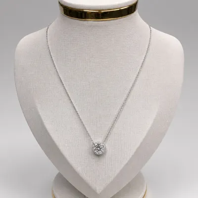 COLAR PONTO DE LUZ MOISSANITE CRAVEJADO 9mm