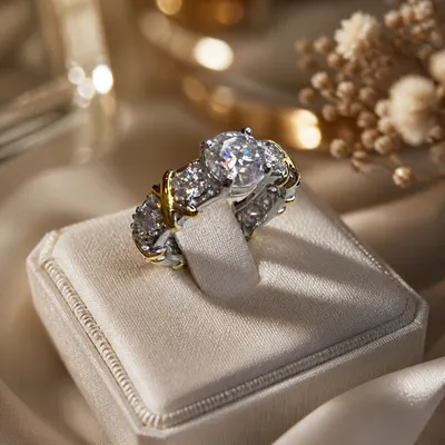 Anel Solitário Tiffany X Moissanite