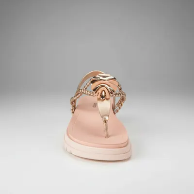 Sandália Feminina Casual FlatForm Metalizada Dakota Y6631