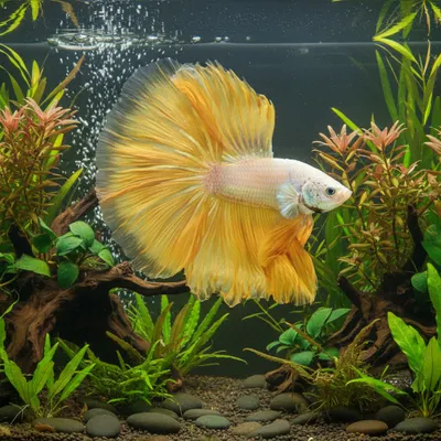 Betta Macho Yellow Dragon