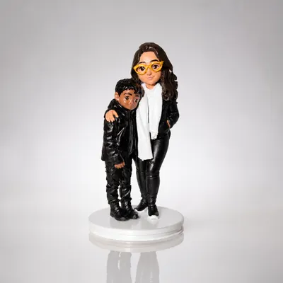 Boneco Cartoon Personalizado Mãe e Filho