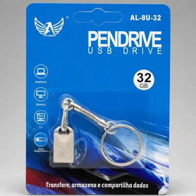 Pendrive USB 32GB com chaveiro - ALTOMEX CHAVEIRO