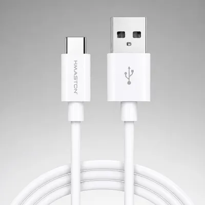 Cabo USB para USB Tipo-C H’Maston HB16-3 1 Metro 6A Turbo Carregamento Rápido