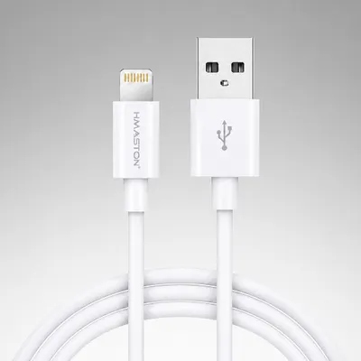 Cabo USB para Lightning H’Maston HB16-2 1 Metro 6A Turbo Carregamento Rápido para iPhone