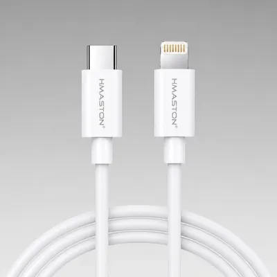 Cabo USB-C para Lightning H’Maston HB16-PD 27W Power Delivery 1 Metro Carregamento Rápido para iPhone