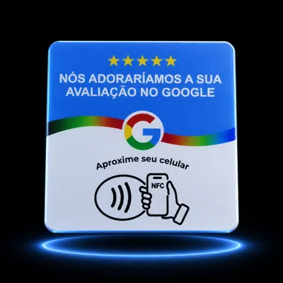 Placa NFC - Azul - Lote 2 - 12x12