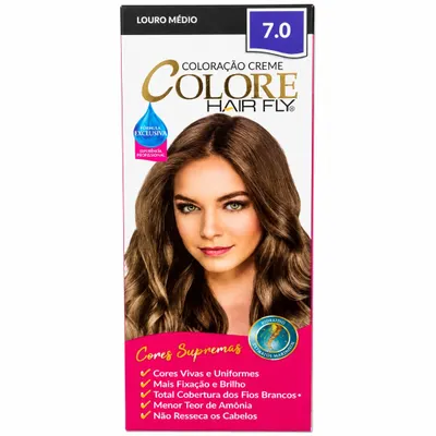 Coloração Colore 7.0 Loiro Médio Hair Fly  
