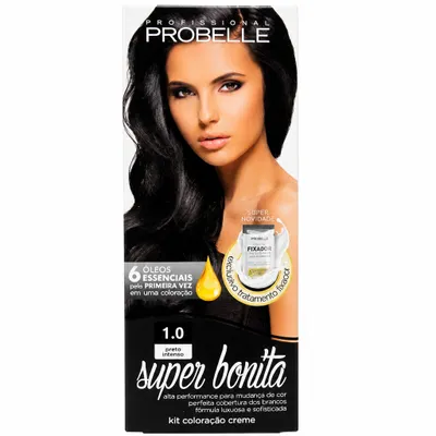  Coloração Probelle 1.0 Preto Intenso Super Bonita  