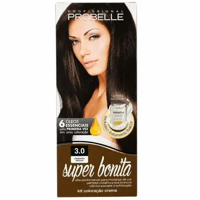  Coloração Probelle 3.0 Castanho Escuro Super Bonita  