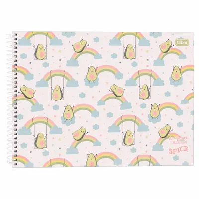 CADERNO CARTOGRAFIA CAPA DURA SEM PAUTA SPICE - 80 FOLHAS - SORTIDO - TILIBRA