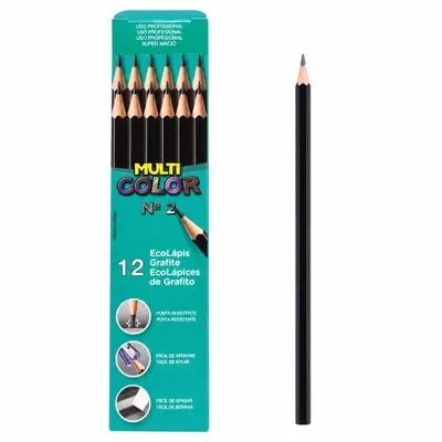 LÁPIS PRETO Nº 2 - UNIDADE - ECO SUPER MULTICOLOR