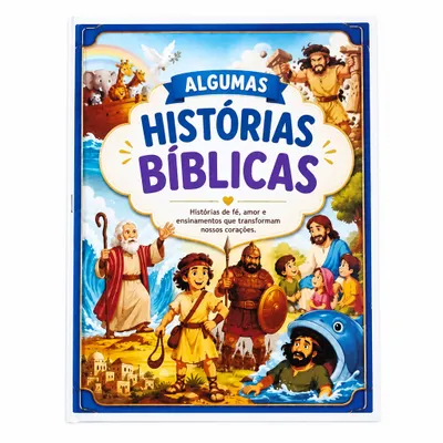 LIVRO DE HISTÓRIAS BÍBLICAS INFANTIS - LER E COLORIR - 5 PÁGINAS