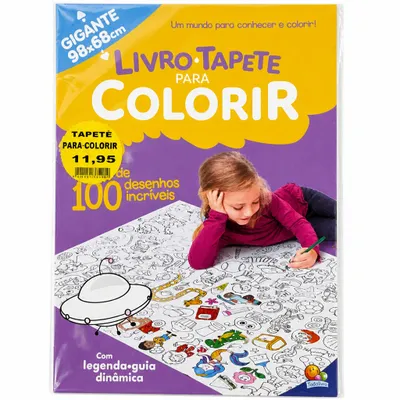 LIVRO TAPETE PARA COLORIR GIGANTE 98 X 68CM - TODO LIVRO