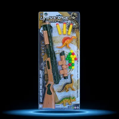 BRINQUEDO PISTOLA PLÁSTICA LANÇA-DARDOS 43,5CM - 3 DARDOS E ACESSÓRIOS - 99 TOYS