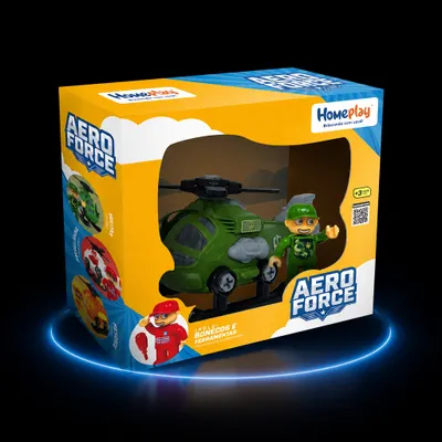 AEROFORCE HELICÓPTERO COM BONECO E FERRAMENTA - HOMEPLAY