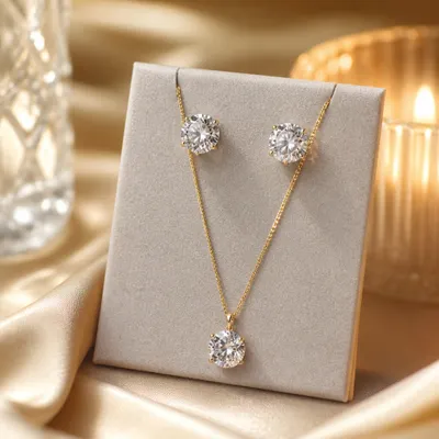 Conjunto Elegante banho no ouro