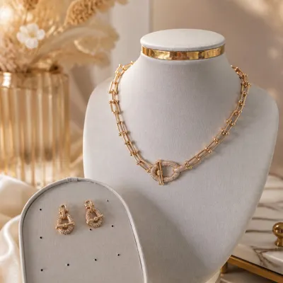 Colar e Brincos Conjunto Luxo