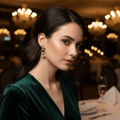 Brinco Comprido Zircônia Preta e Coração texturizado 