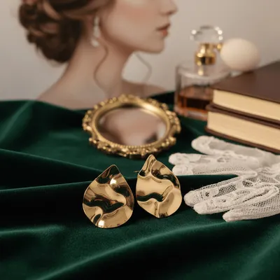 Brinco Gota Ondulada 