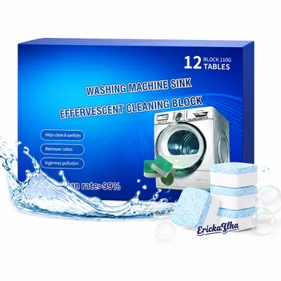 Kit 12 pastilhas Higienizadora da máquina de lavar 