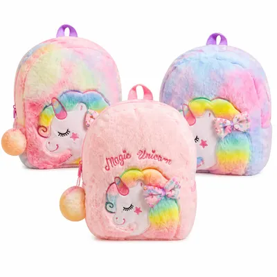 Mochila Infantil Unicórnio Pelúcia