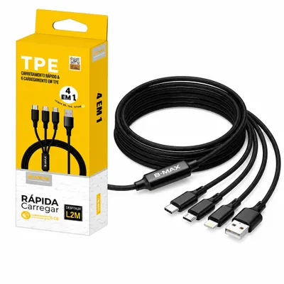 Cabo Carregador USB-C 4em1