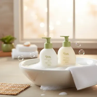 Kit Mamãe e Bebề Shampoo Condicionador, Sabonete Líquido (3 produtos)