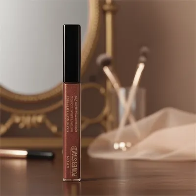 Avon Power Stay Batom Liquldo Matte Glitter Effect 16h 7 ml Nude Iluminado