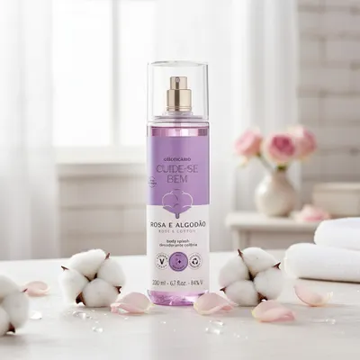 Body Splash Desodorante Colônia Cuide-Se Bem Rosa EAgodäo 200MI
