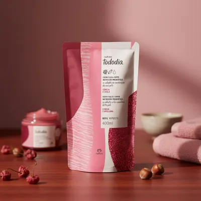 Refil Creme Desodorante Nutritivo para o Corpo Tododia Cereja e Avelã