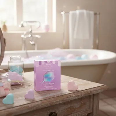 Kit Sabonetes Em Barra Sortidos Cuide-se Bem Doces Delírios Algodão Doce 4x80g 