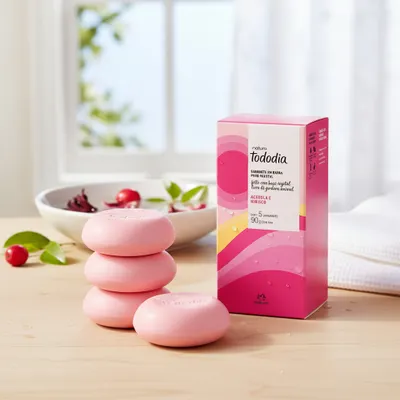 Sabonete em Barra Puro Vegetal Tododia Acerola e Hibisco (5 unidades)