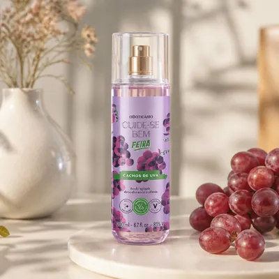 Body Splash Desodorante Colônia Cuide-Se Bem Feira Cacho D Uva 200MI