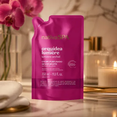 Refil Creme Perfumado Desodorante Nativa Spa Orquidea Lumiere З50MІ