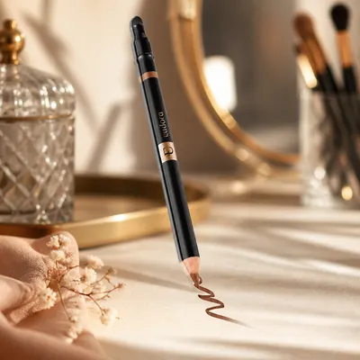 Lápis Kajal Com Esfumador Glam Marrom Intenso 1,1G