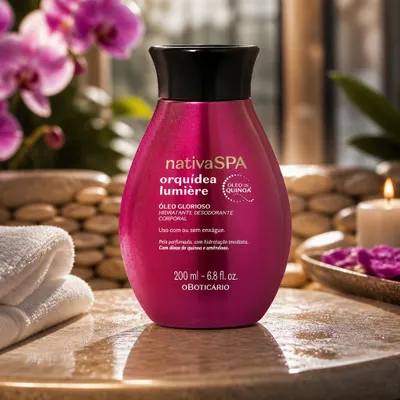Óleo Glorioso Hidratante Desodorante Corporal Nativa Spa Orquídea Lumière 200MI