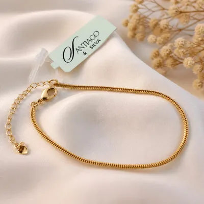Pulseira corrente dourada