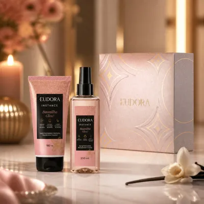 Kit Presente Natal Instance Baunilha Glow (2 Itens)