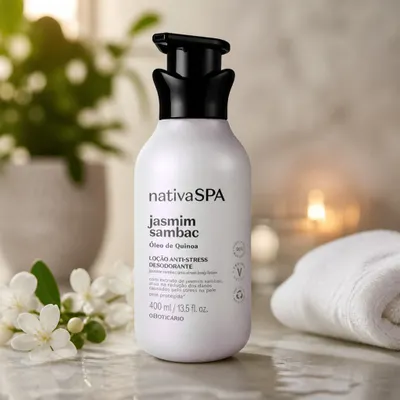 Loção Hidratante Desodorante Corporal Anti-Stress Nativa Spa Jasmim Sambac 400MI