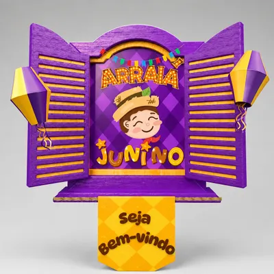 Painel para porta arraiá junino