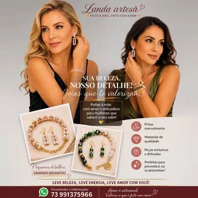 Pulseira e brincos Pérolas