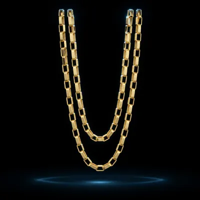 Cordão Folheado ouro 18k 